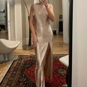 Satin Floor Length Dress
